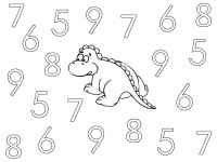 Dinosaur Numbers – Color The Numbers