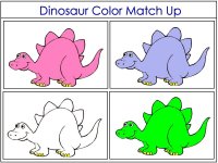 Dinosaur Color Match Up Game more colors