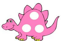 Pink Dinosaur Pompom Match up – learn color blue