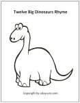 Twelve Big Dinosaurs Rhyme – Coloring Book Story