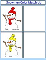 Snowman Color Match Up Game
