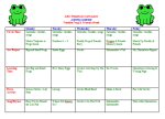 Freddy Frog & Friends Week – Activity Calendar