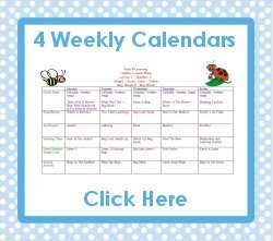 Toddler May curriculum includes 4 weekly calendars