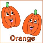 Toddler Color Display – Color Orange – Orange Pumkins