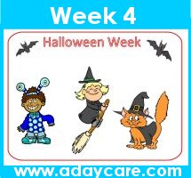 Preschool Poster October Halloween Week 4
