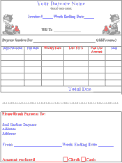 Invoice Form – Daycare Form