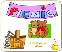 Toddler August Week 3 Poster for picnics and barbecues week theme