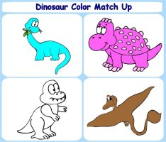 Toddler Activities – Dinosaur Color Match Up Game