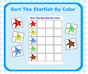 Sort the starfish by color