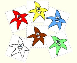 Starfish color pompom match up