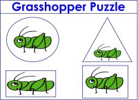 Grasshopper Puzzle For Preschoolers