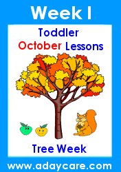 Toddler Lesson Plans for October – Week 1 – Tree Theme