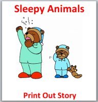 Sleepy Animasl – Hibernation Book – Printable Book