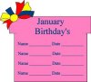 Track Monthly Birthdays Daycare Form
