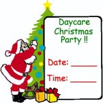 Christmas Party Sign – hang up the poster to show you are having a daycare or preschool party