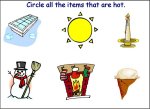 Circle The Items That Are Hot Worksheet